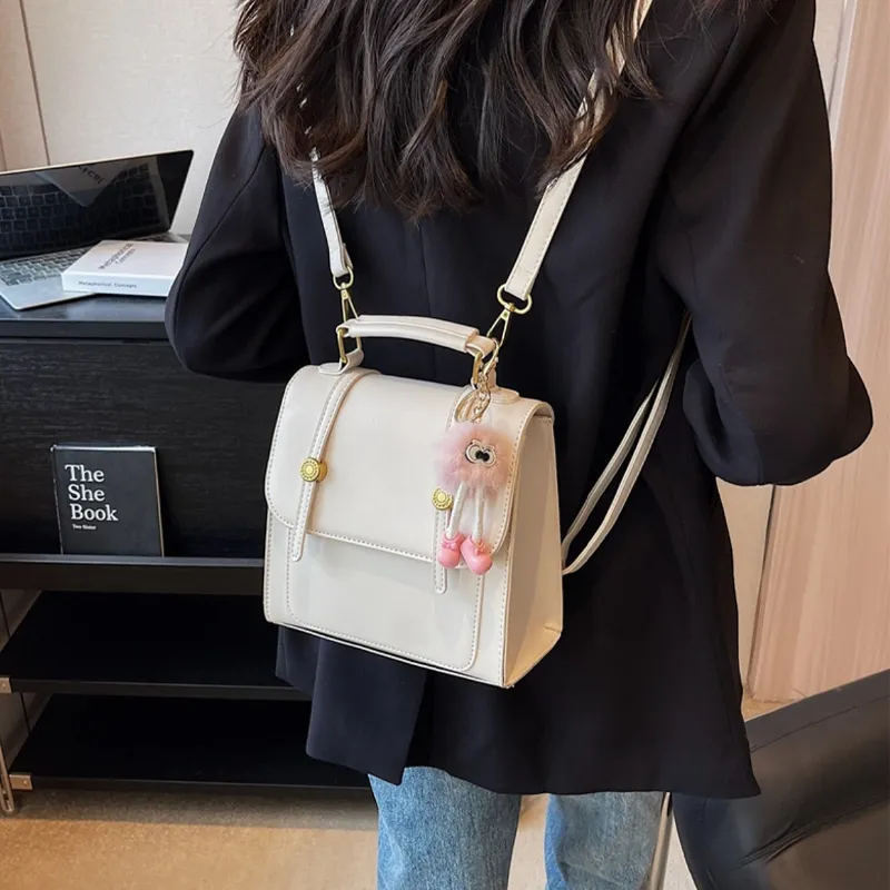 SURELAPTOP Leather PU Backpack Handbag Medium Size Women's Multicolor-19