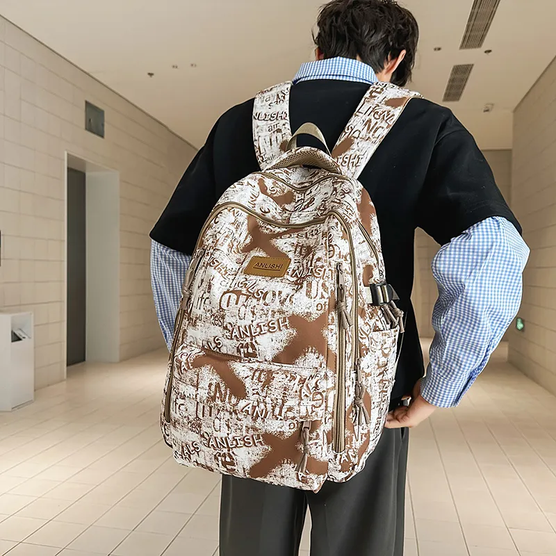 SURELAPTOP Nylon Backpack Unisex Multicolor-4