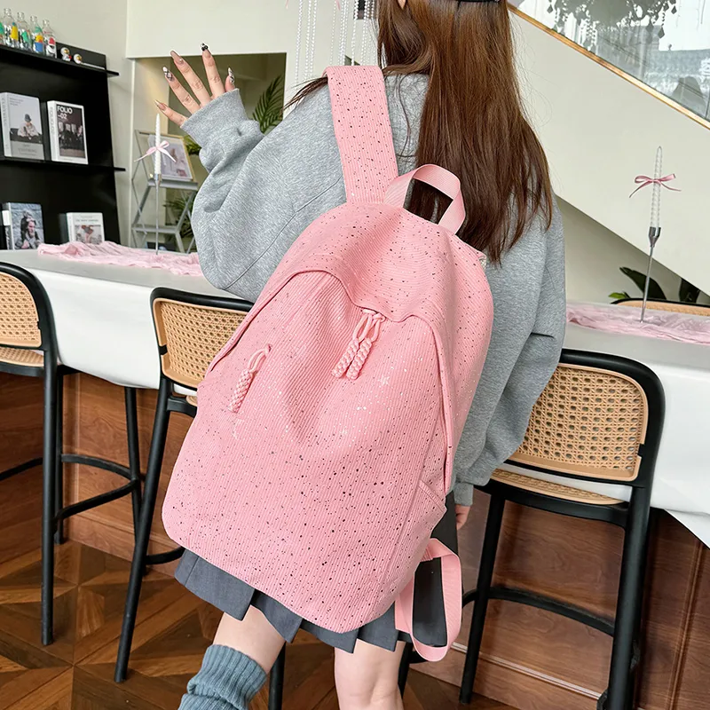 SURELAPTOP Strips Backpack Women's Ecru-19