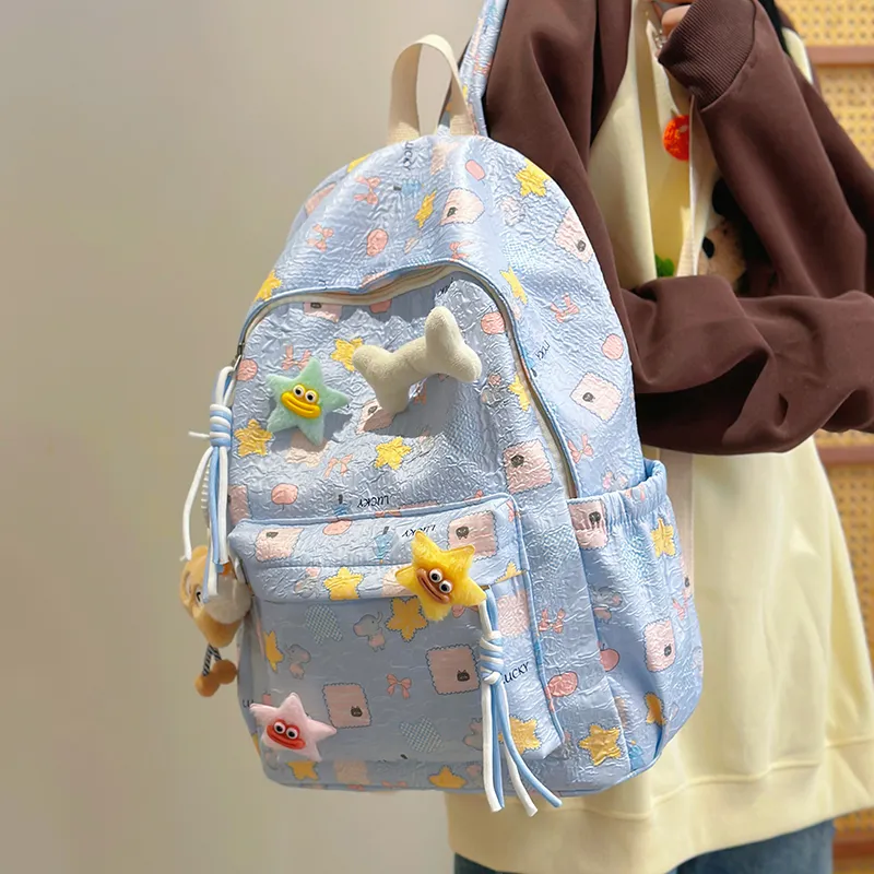 SURELAPTOP Nylon Backpack Women's Multicolor-9