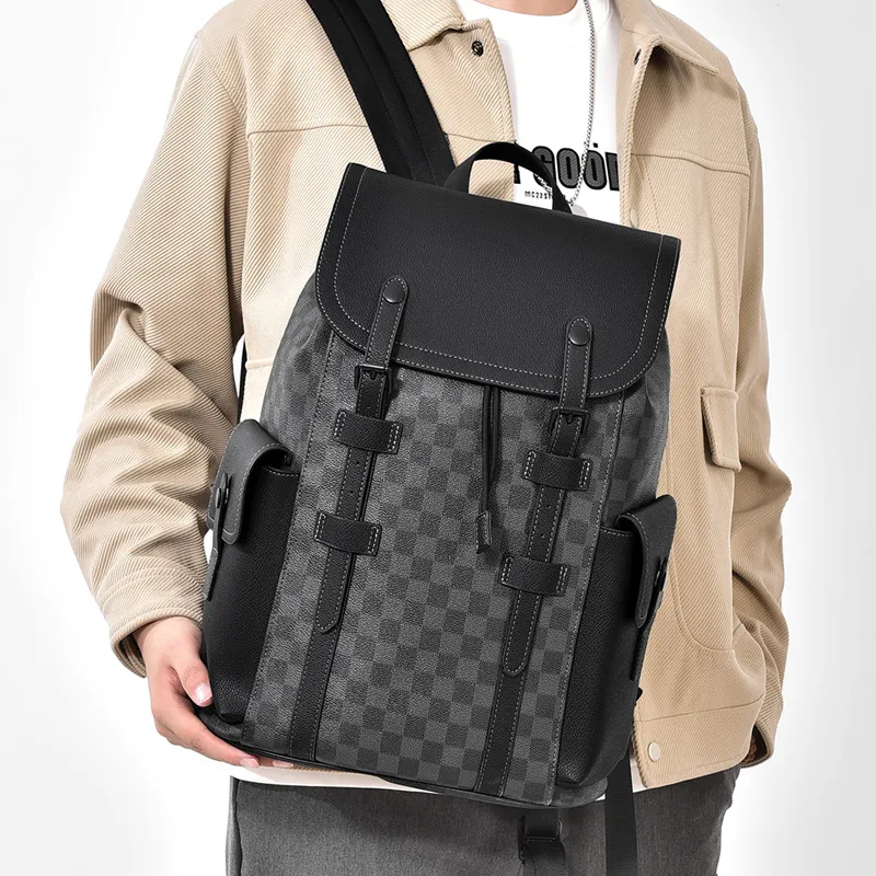 SURELAPTOP PVC Backpacks Backpack Large Size Unisex Black-6