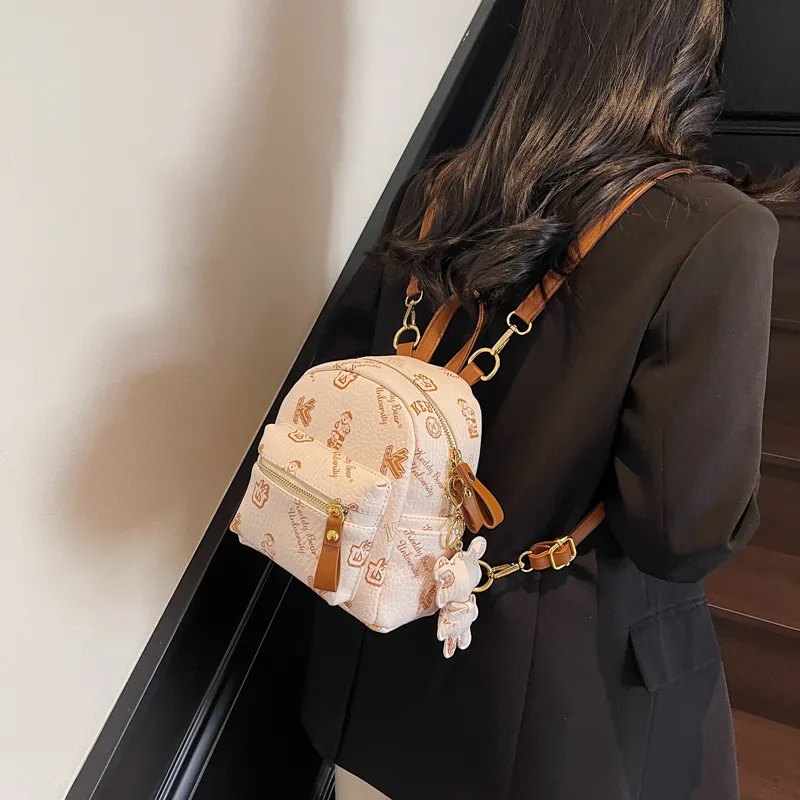 SURELAPTOP PU Backpack Women's Multicolor-4