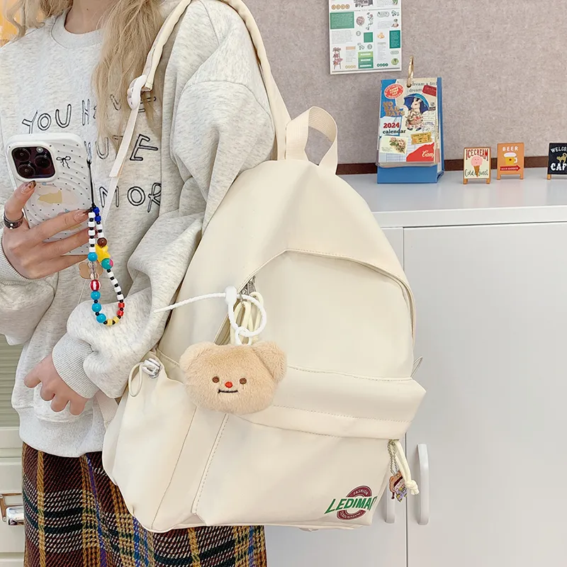 SURELAPTOP Nylon Fabric Backpack Unisex Multicolor-2