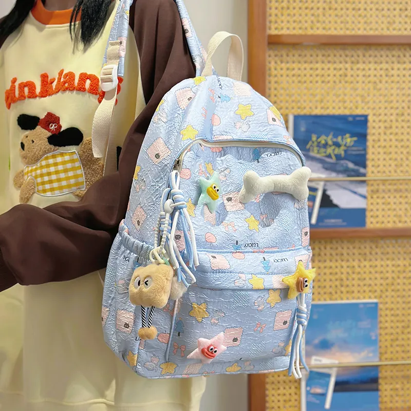 SURELAPTOP Nylon Backpack Women's Multicolor-10