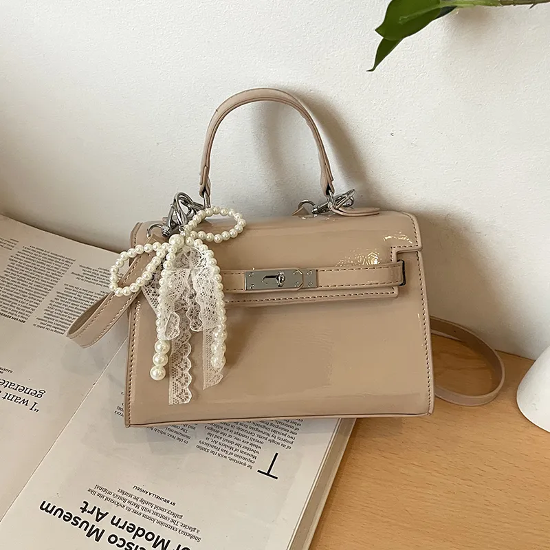 SURELAPTOP Patent Leather Handbag Regular Women's Multicolor-24