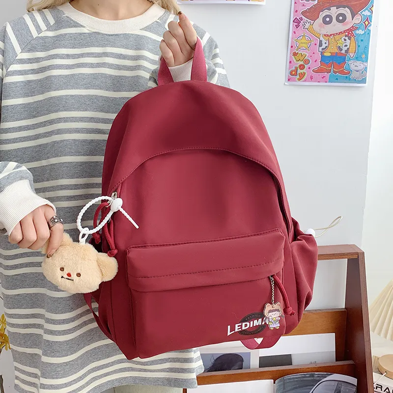 SURELAPTOP Nylon Fabric Backpack Unisex Multicolor-16