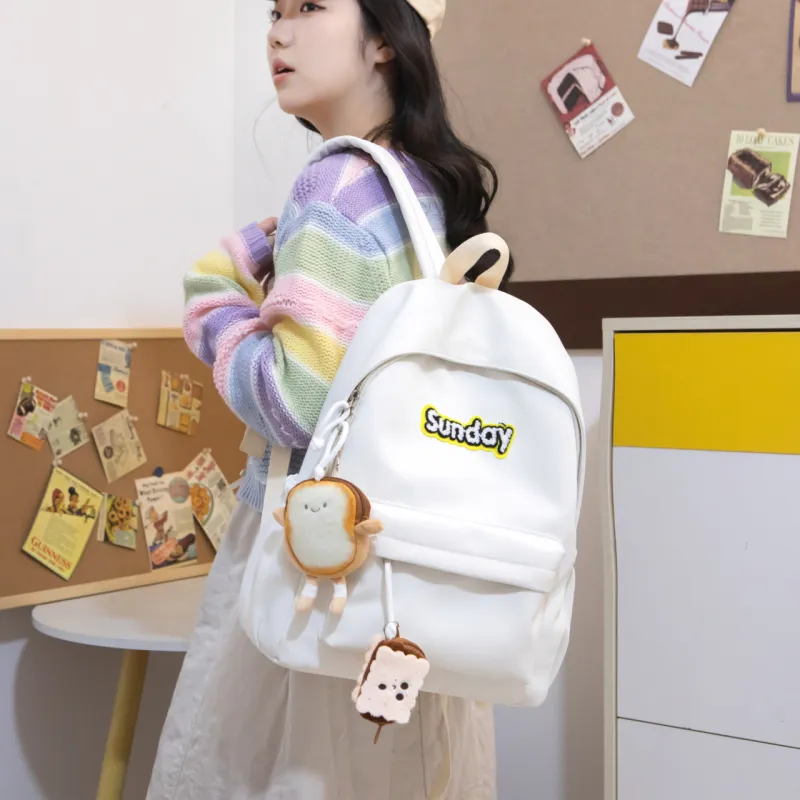 SURELAPTOP Nylon Backpack Regular Women's Multicolor-3