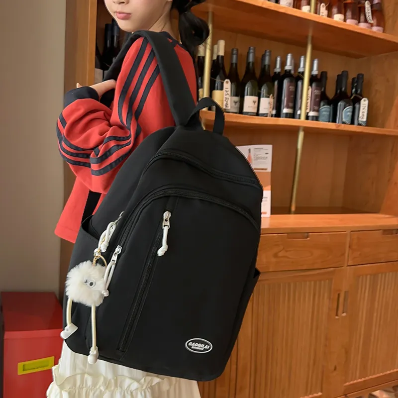 SURELAPTOP Nylon Backpack Regular Women's Multicolor-3