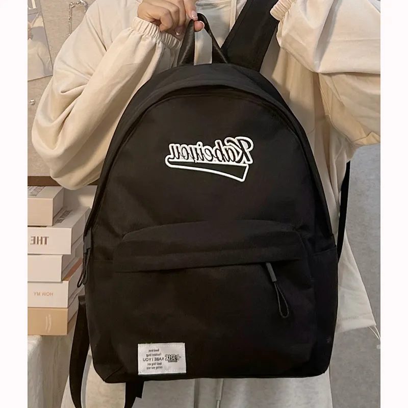 SURELAPTOP Nylon Backpack Unisex Red Blue/Black/Apricot-6