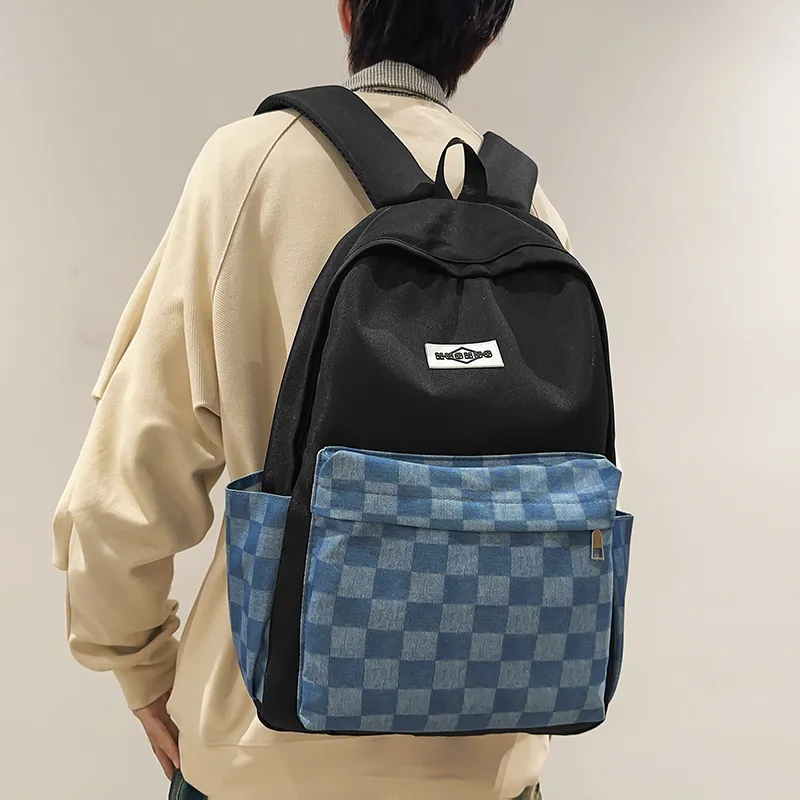 SURELAPTOP Nylon Backpack Regular Unisex Black-1