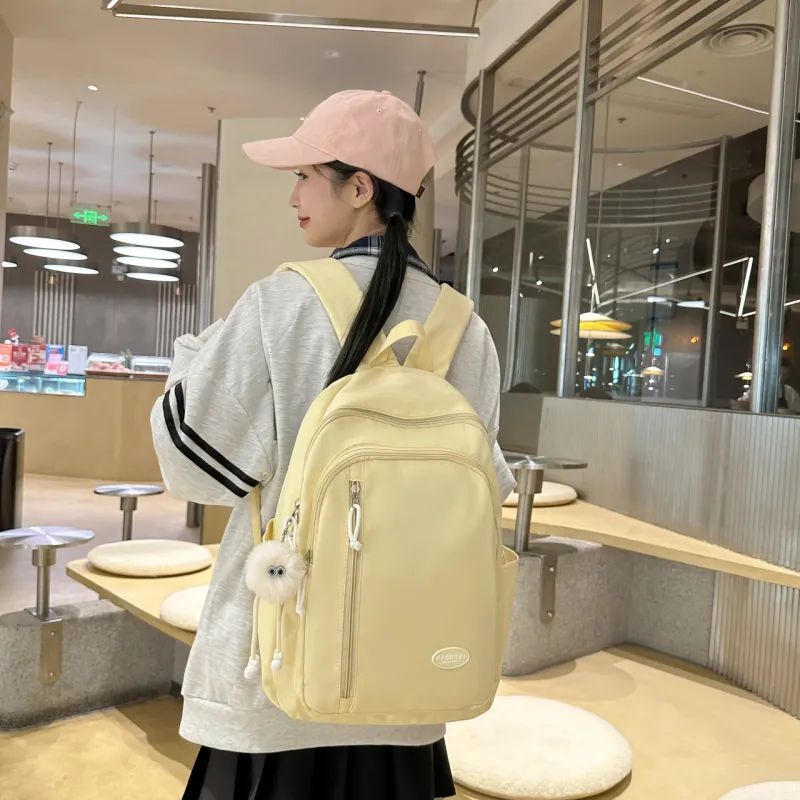 SURELAPTOP Nylon Backpack Regular Women's Multicolor-12