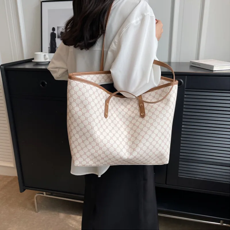 SURELAPTOP PU Tote Bag Shopping Bag Shoulder Bags Large Size Women's Multicolor-10