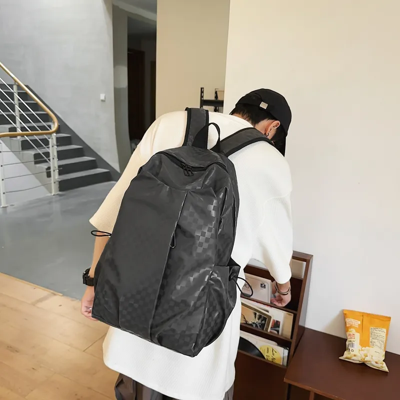 SURELAPTOP PU Backpack Regular Unisex Black/Blue/Silver/Gray-18