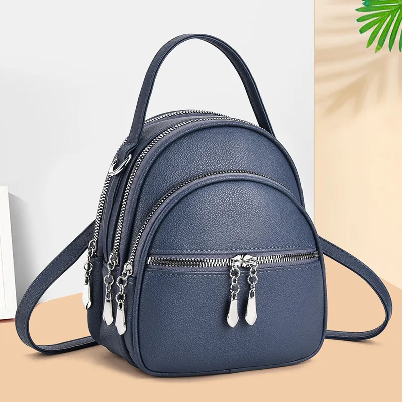 SURELAPTOP PU Backpacks Backpack Regular Women's White/Black/Khaki/Blue-9