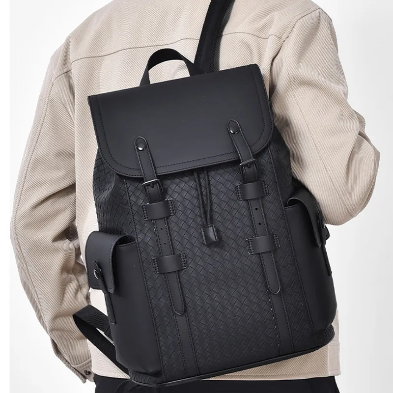 SURELAPTOP PVC Backpacks Backpack Large Size Unisex Black-9