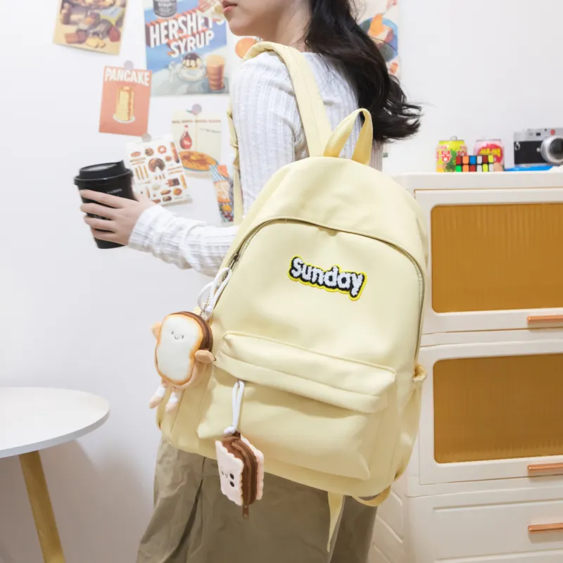 SURELAPTOP Nylon Backpack Regular Women's Multicolor-7