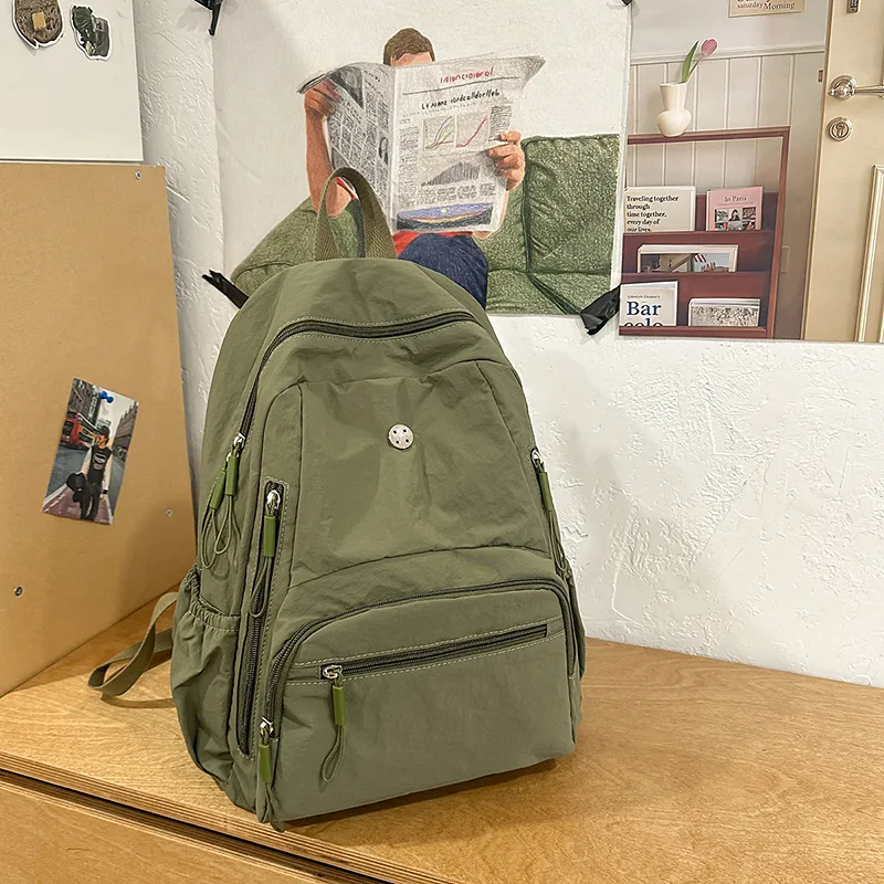 SURELAPTOP Nylon Backpack Unisex Multicolor-1