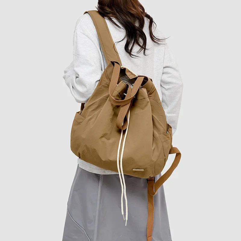 SURELAPTOP Oxford Backpack Regular Women's Black/Light Green/Beige/Coffee-21