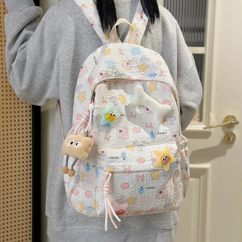SURELAPTOP Nylon Backpack Women's Multicolor-2