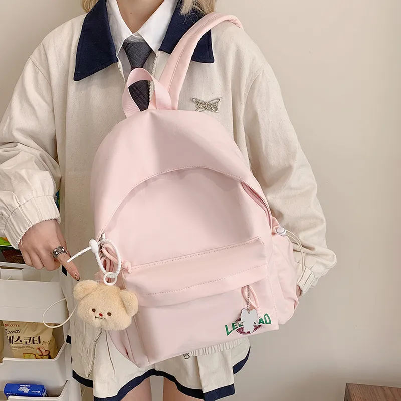 SURELAPTOP Nylon Fabric Backpack Unisex Multicolor-11