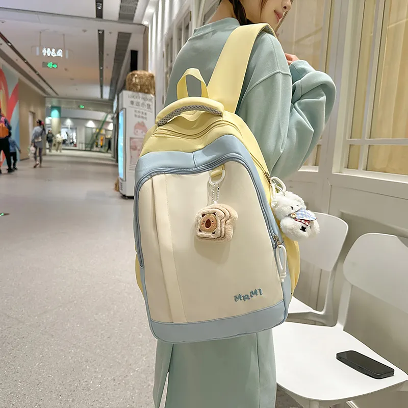 SURELAPTOP Nylon Backpack Women's Multicolor-13