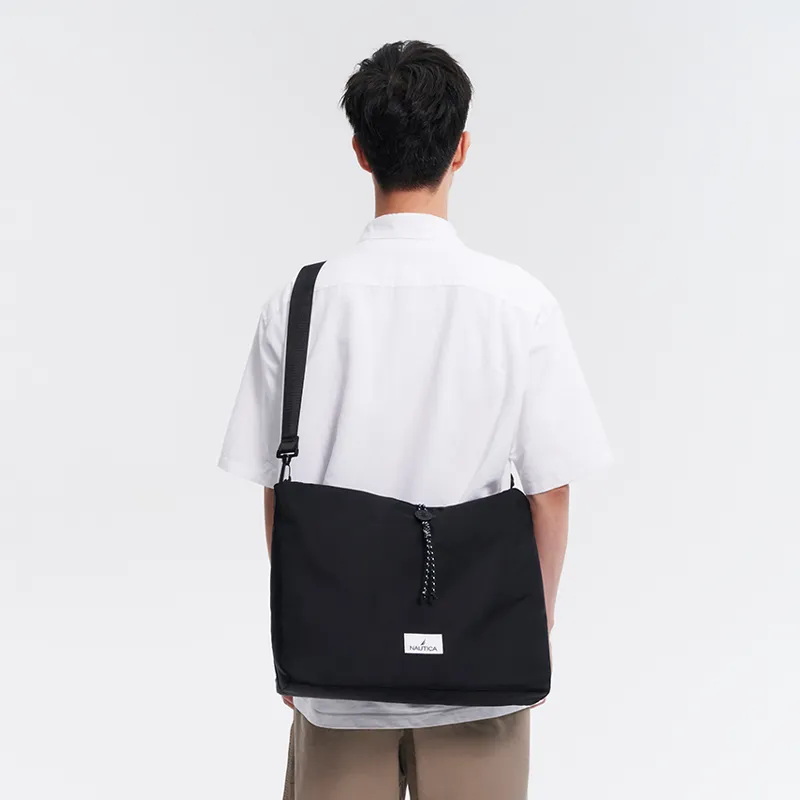 NAUTICA Nylon Shoulder Bag Crossbody Bag Tote Unisex Black-5