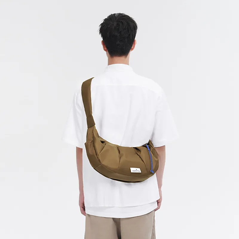 NAUTICA Nylon Croissant Bag Crossbody Bag Regular Unisex Brown-7