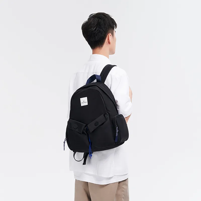 NAUTICA Nylon Backpack Regular Unisex Black-6