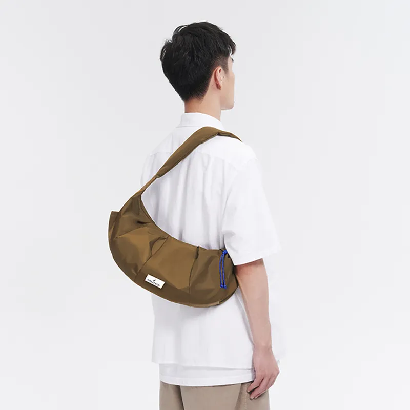NAUTICA Nylon Croissant Bag Crossbody Bag Regular Unisex Brown-6
