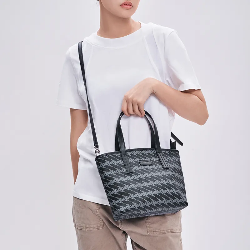 OMTO PVC Mini Tote Bag, Handbag, Shoulder Bag Women's-5