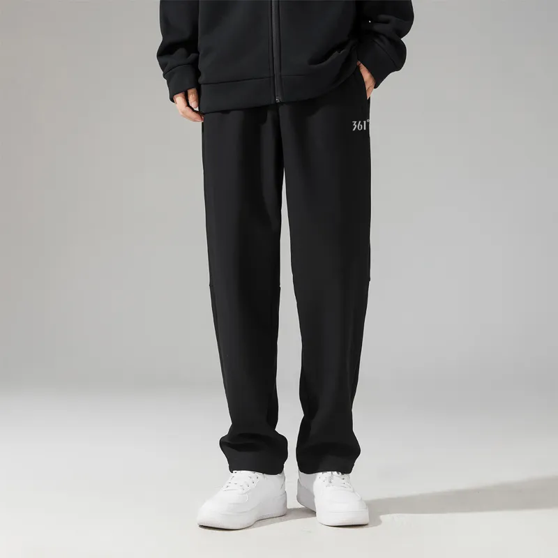 361° Rain Screen Knitted Sports Pants Unisex Super Black-3