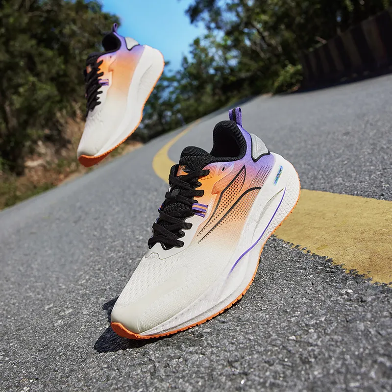 361° Cushioned Wear Resistant Breathable Lightweight Low Top Sprint Running Shoes Men's Sweet Pie Orange-7