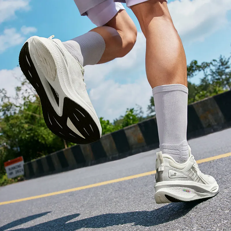 361° Float MIRO Cushioning Anti Slip And Wear Resistant Low Top Running Shoes Men's Silver White-6