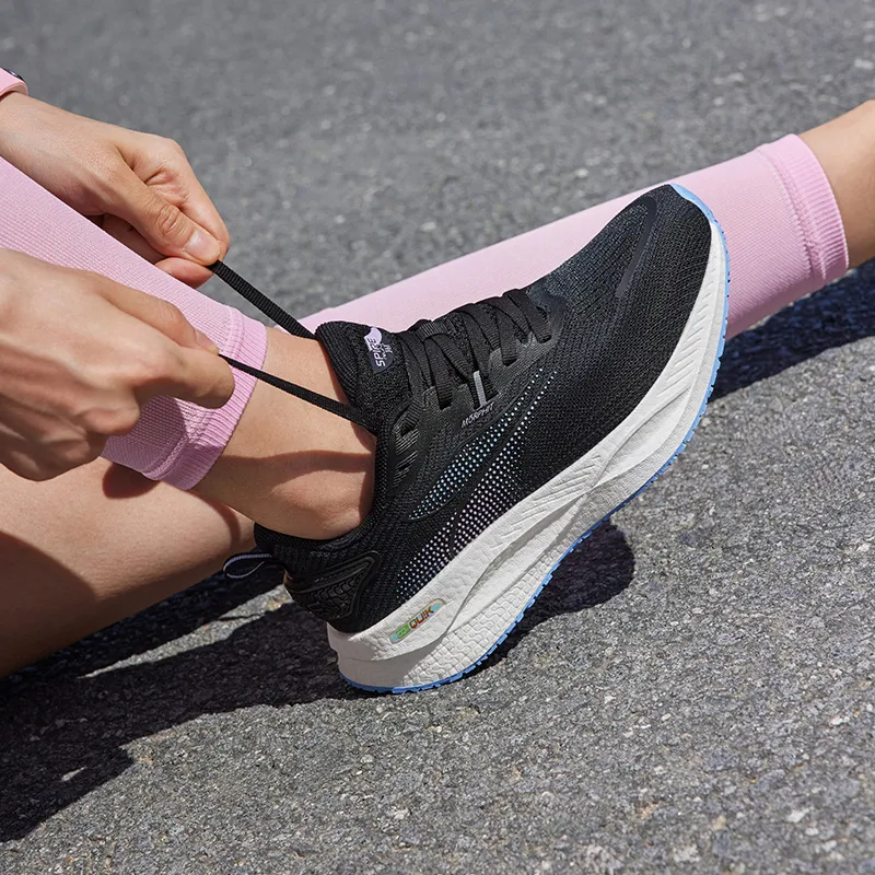 361° Speed Boost CQT Cushioning Anti Slip And Wear Resistant Low Top Running Shoes Women's Black Blue-5