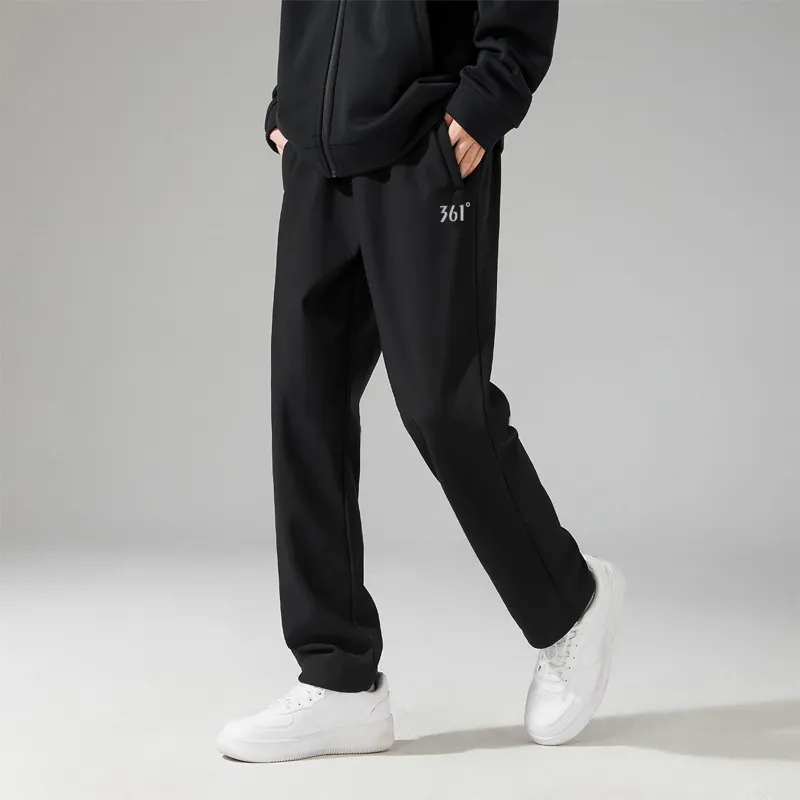 361° Rain Screen Knitted Sports Pants Unisex Super Black-4