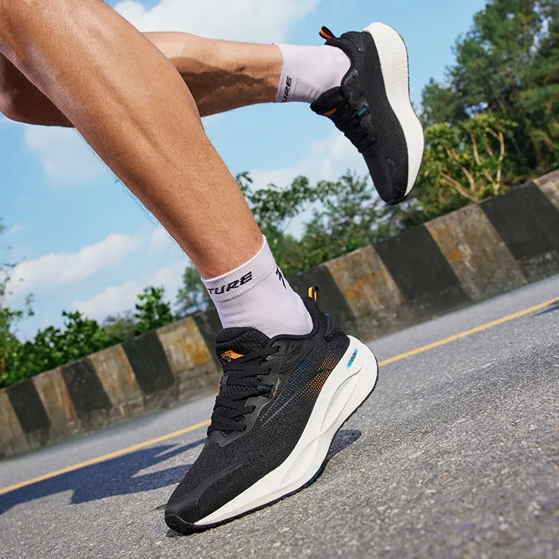 361° Speed Boost CQT Cushioned Slip Resistant Abrasion Resistant Breathable Low Top Running Shoes Men's Obsidian Black-9