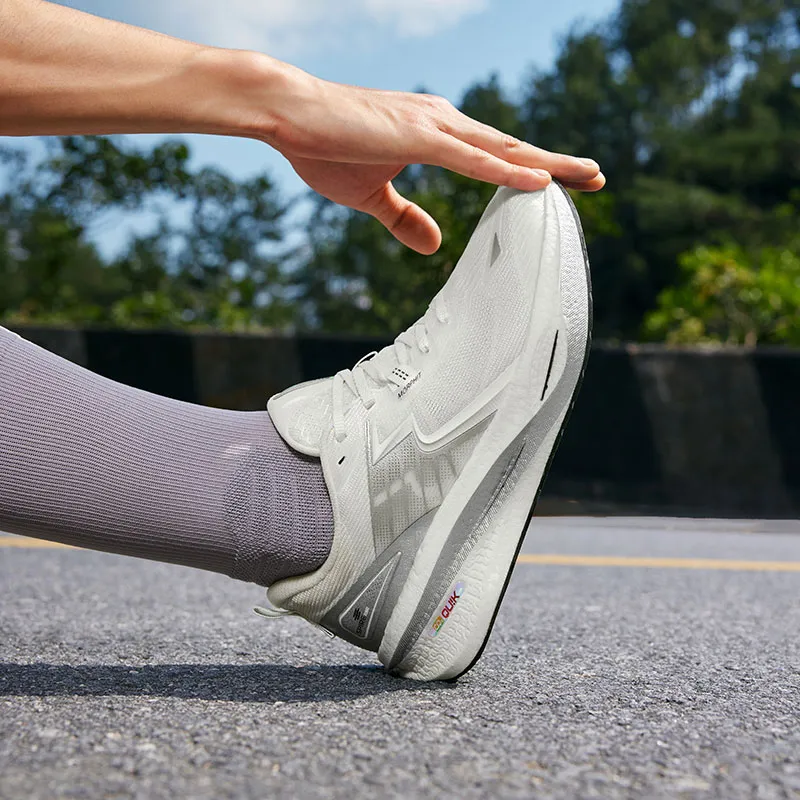 361° Float MIRO Cushioning Anti Slip And Wear Resistant Low Top Running Shoes Men's Silver White-8