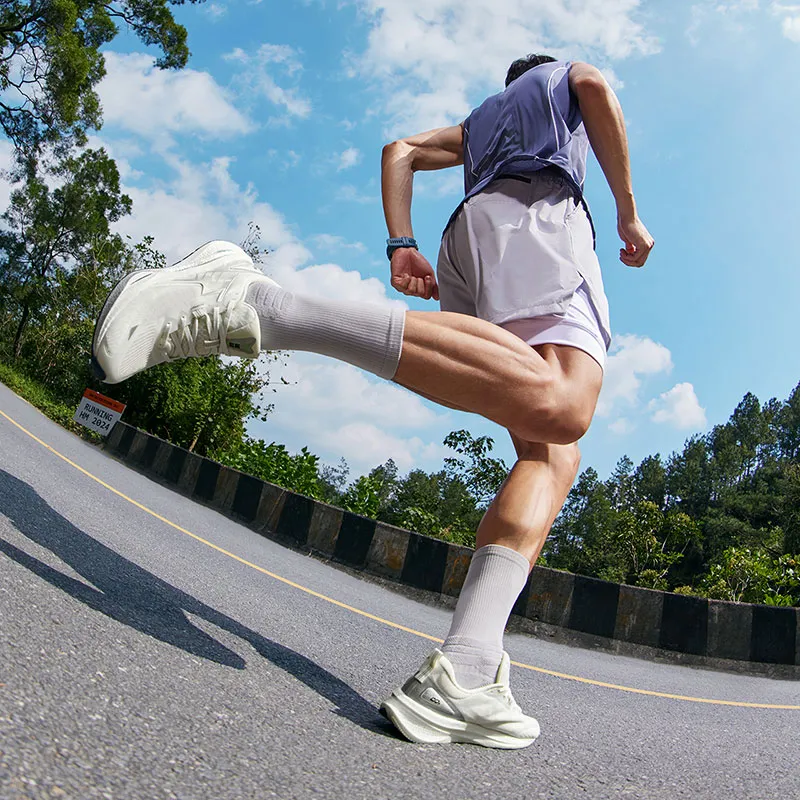 361° Float MIRO Cushioning Anti Slip And Wear Resistant Low Top Running Shoes Men's Silver White-12