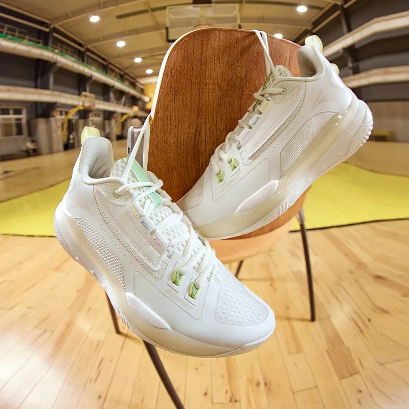 361° Burning Battle 3.0 Basketball Shoes Men Low Top Ecru-9