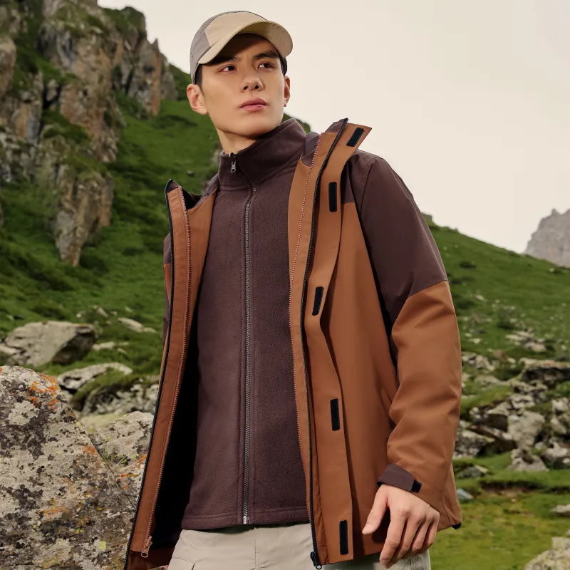 361° Warm Windbreaker Jacket Men's Coffee Shop Brown/Strong Tea Brown-5