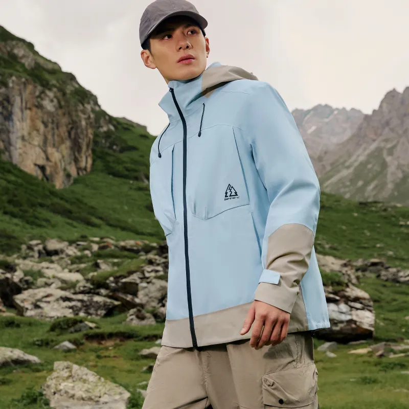 361° Water Resistant Windproof Breathable Wear Resistant Windbreaker Jacket Unisex Celestial Blue-3