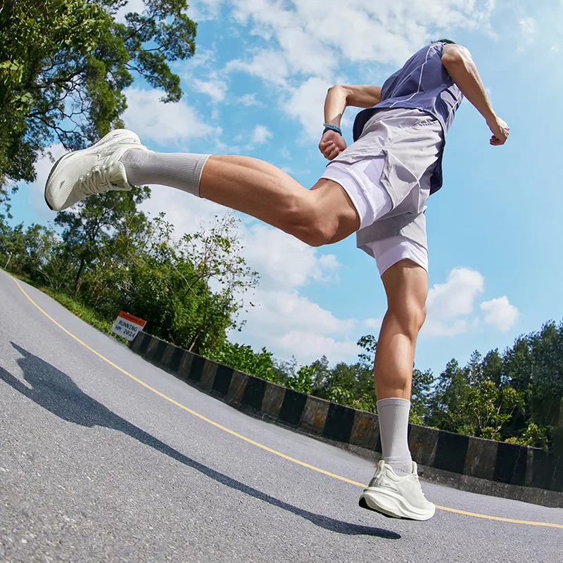 361° Float MIRO Cushioning Anti Slip And Wear Resistant Low Top Running Shoes Men's Silver White-13