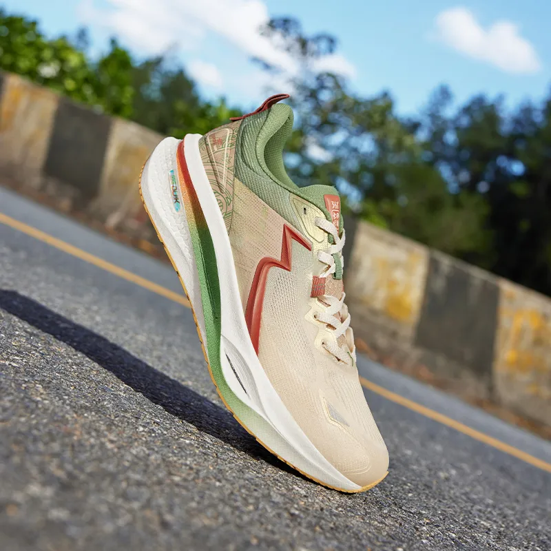 361° Cushioning Anti-Slip And Wear-Resistant Low-Top Running Shoes Men's White Green-9