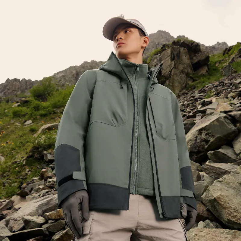 361° Windproof Waterproof Wear Resistant Breathable Windbreaker Jacket Unisex Dushan Green-4