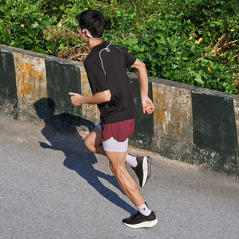 361° Speed Boost CQT Cushioned Slip Resistant Abrasion Resistant Breathable Low Top Running Shoes Men's Obsidian Black-13