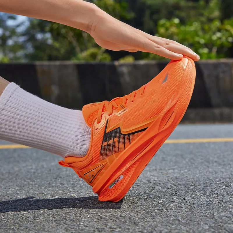 361° Float Running Shoes Men Low Top Fluorescent Super Orange/Obsidian Black-6