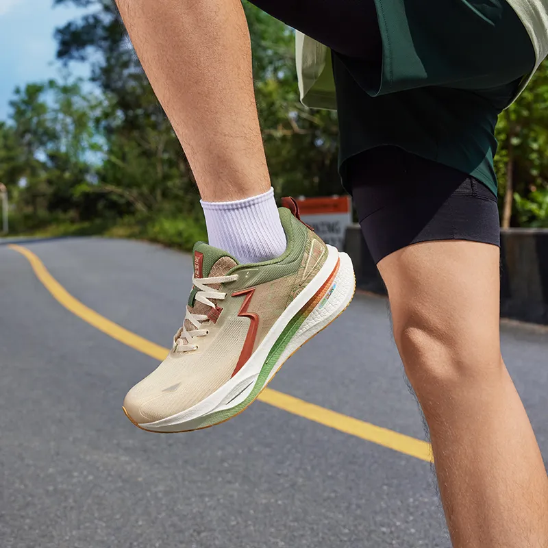 361° Cushioning Anti-Slip And Wear-Resistant Low-Top Running Shoes Men's White Green-6