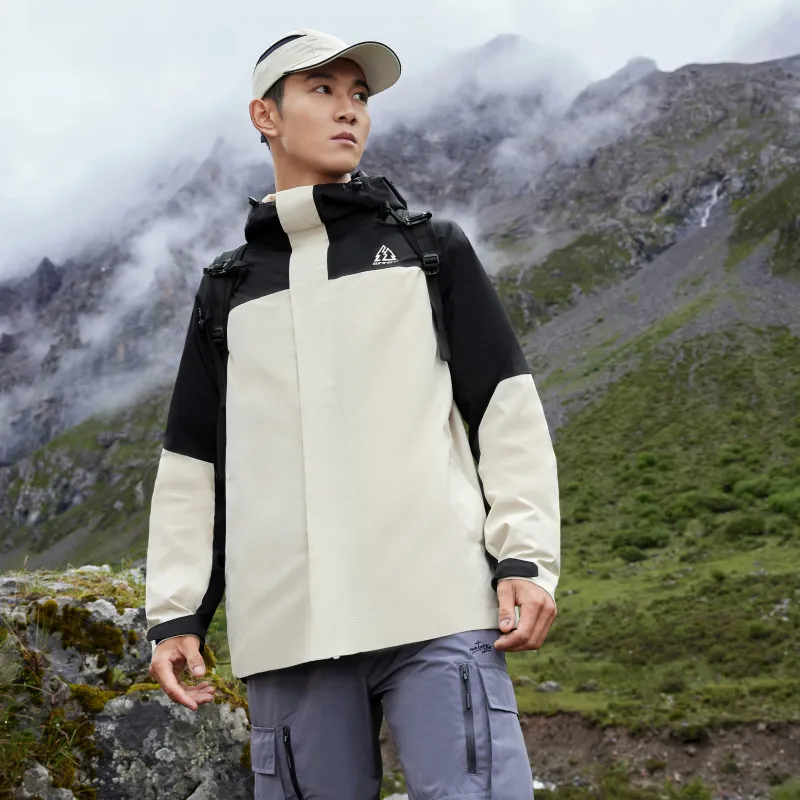 361° Windproof Windbreaker Jacket Men's Sand Brown White/super Black-2