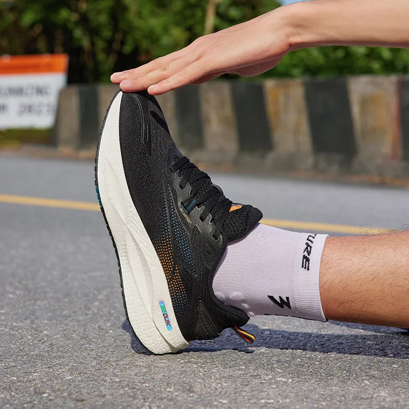 361° Speed Boost CQT Cushioned Slip Resistant Abrasion Resistant Breathable Low Top Running Shoes Men's Obsidian Black-12