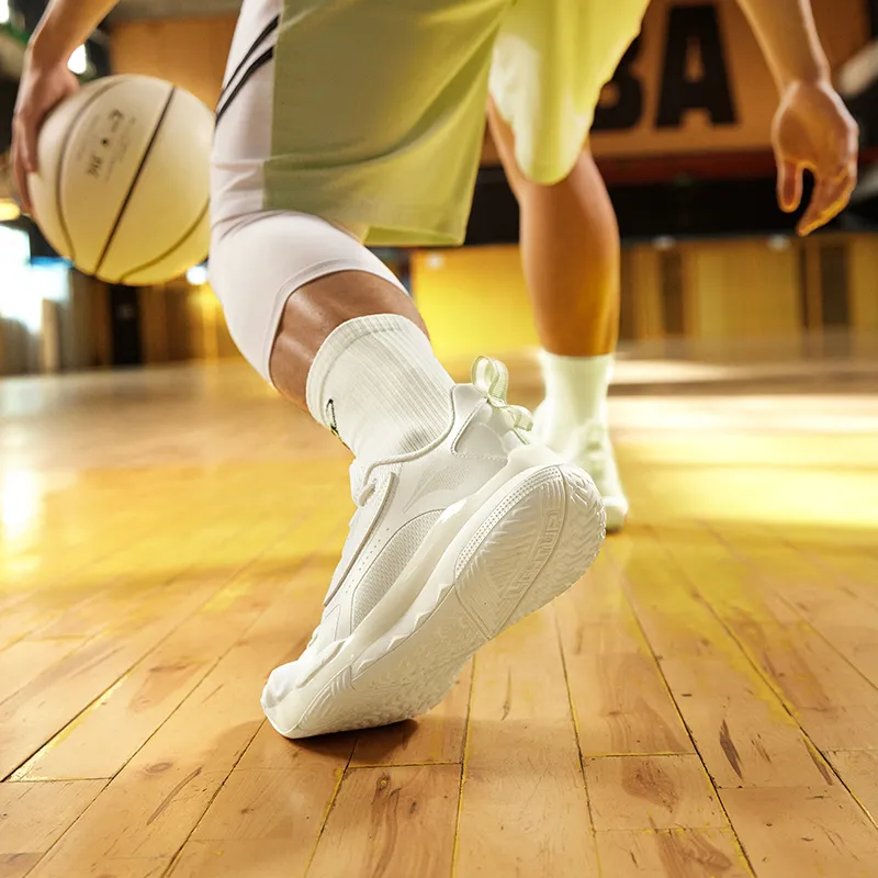 361° Burning Battle 3.0 Basketball Shoes Men Low Top Ecru-6